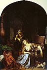 Frans Van Mieris Canvas Paintings - The Death of Lucretia